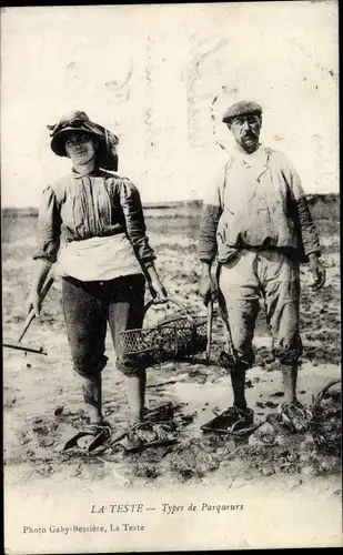 Ak Arcachon Gironde, Parqueurs d'Huitres