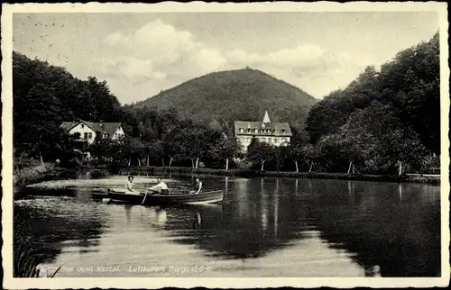 Ak Bad Bergzabern Rheinland Pfalz, Bootspartie aus dem Kurtal