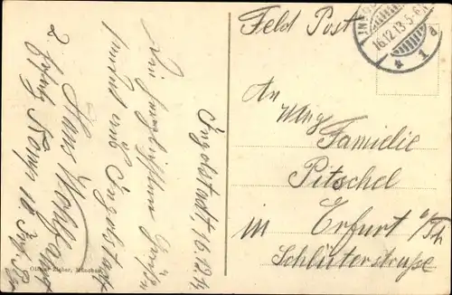 Ak Ingolstadt an der Donau Oberbayern, Teilansicht vom Ort, Brücke