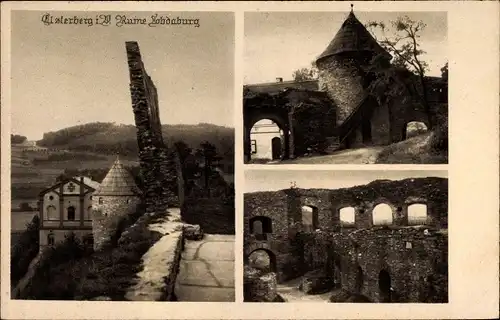 Ak Elsterberg an der Weißen Elster Vogtland, Ruine Lobdaburg