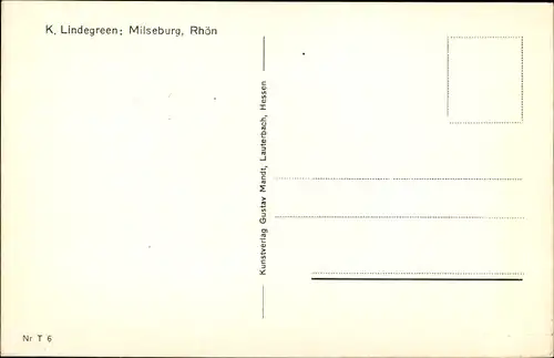 Künstler Ak Lindegreen, K., Hofbieber in der Rhön, Milseburg