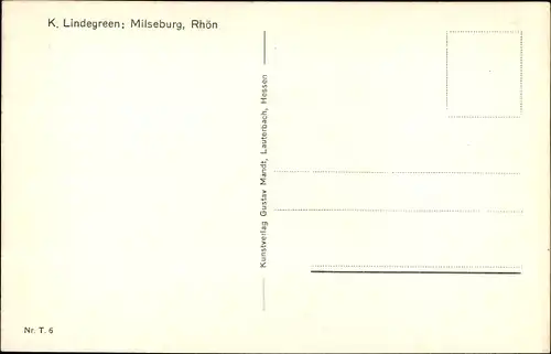 Künstler Ak Lindegreen, K., Hofbieber in der Rhön, Milseburg