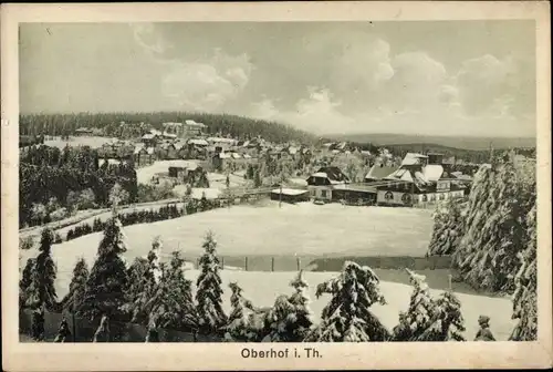 Ak Oberhof im Thüringer Wald, Gesamtansicht im Winter