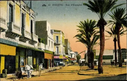 Ak Bizerte Tunesien, Rue d'Espagne