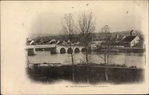 Ak Saint Mammès Seine et Marne, Vue generale