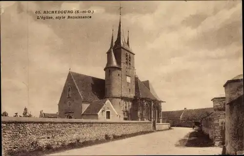 Ak Richebourg Yvelines, L'Eglise, style Renaissance