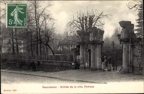 Ak Vaucresson Hauts de Seine, Entree de la villa Therese