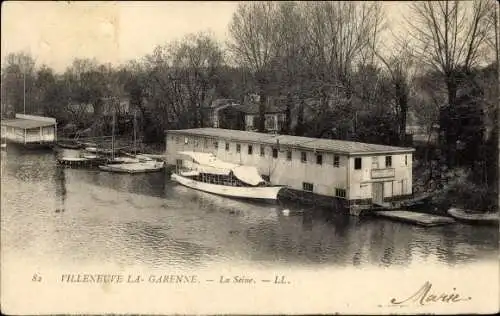 Ak Villeneuve La Garenne Hauts de Seine, La Seine