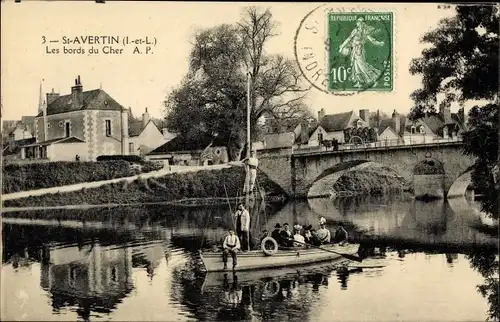 Ak Saint Avertin Indre et Loire, Les bords du Cher