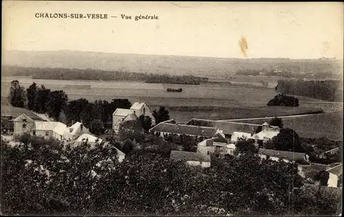 Ak Chalons sur Vesle Marne, Vue generale