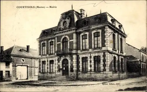 Ak Courtisols Marne, Mairie