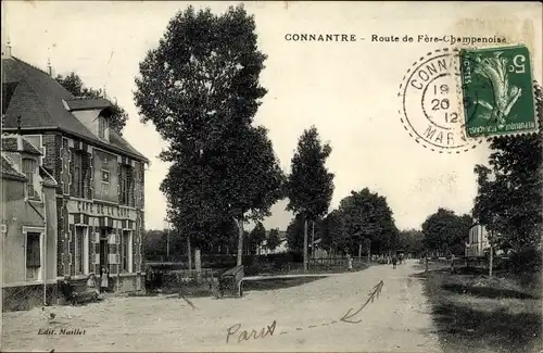 Ak Connantre Marne, Route de Fere Champenoise