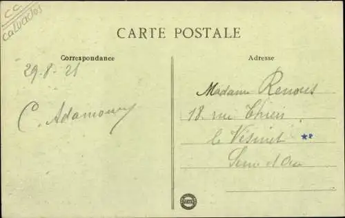 Ak Caen Calvados, L'Abreuvoir du Champ de Courses