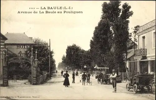 Ak La Baule Loire Atlantique, Avenue de La Baule au Pouliguen