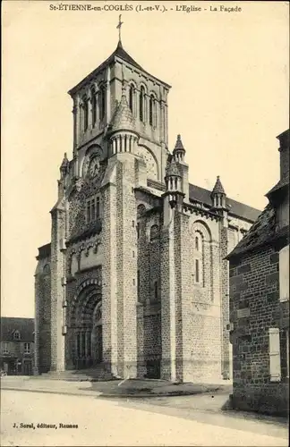 Ak Saint Étienne en Coglès Ille et Vilaine, L'Eglise