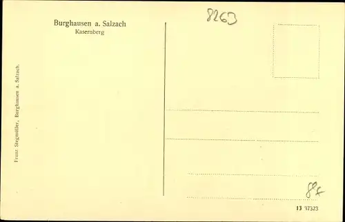 Künstler Ak Ermer, Franz, Burghausen an der Salzach Bayern, Kasernberg