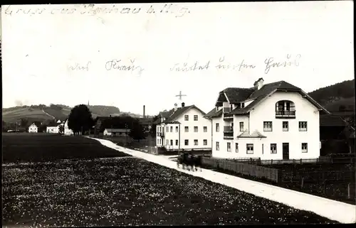 Foto Ak Aschau im Chiemgau Oberbayern, Ortsansicht