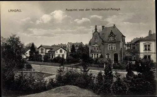 Ak Landau in der Pfalz, Aussicht von der Westbahnhof Anlage