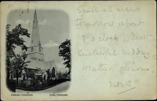 Ak Cheltenham South West England, Parish Church