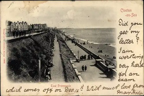 Ak Clacton on Sea East of England, East Promenade