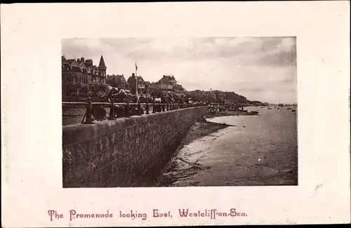 Präge Passepartout Ak Westcliff on Sea Southend on Sea Essex, The Promenade