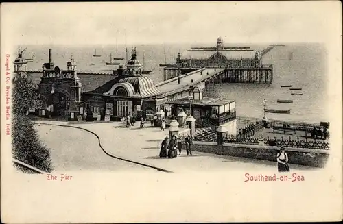 Ak Southend on Sea Essex, The Pier