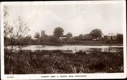 Ak Witchurch West Midlands England, Marbury Mere, Church