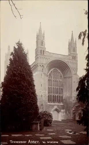 Foto Ak Tewkesbury Gloucestershire, Abbey, W. Window