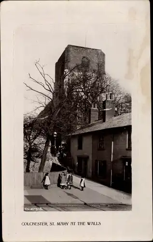 Präge Passepartout Ak Colchester England, St Mary at the Walls