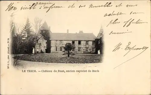 Ak Le Teich Gironde, Chateau de Rust, ancien captalat de Buch