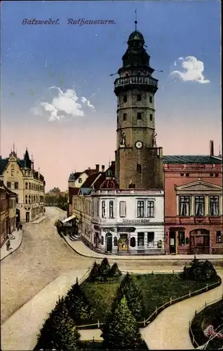 Ak Salzwedel in der Altmark, Rathausturm