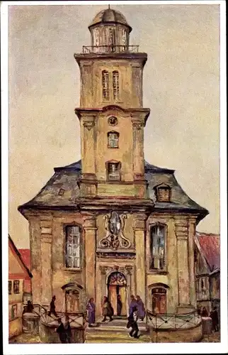 Künstler Ak Mons, K., Lauterbach in Hessen, Evangelische Kirche
