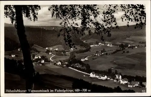 Ak Warmensteinach Oberfranken Bayern, Ort mit Umgebung