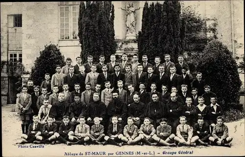 Ak Gennes Maine et Loire, Abbaye de St. Maur, Groupe General