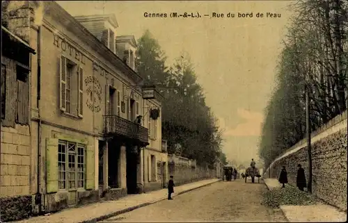 Ak Gennes Maine et Loire, Rue du bord de l'eau