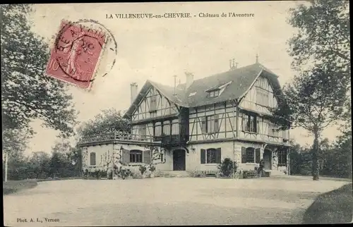 Ak La Villeneuve en Chevrie Yvelines, Chateau de l'Aventure