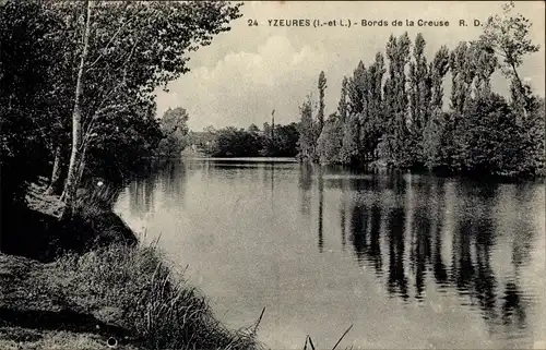 Ak Yzeures Indre et Loire, Bords de la Creuse