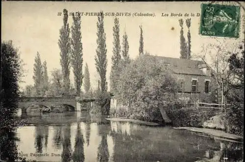 Ak Saint Pierre sur Dives Calvados, Les Bords