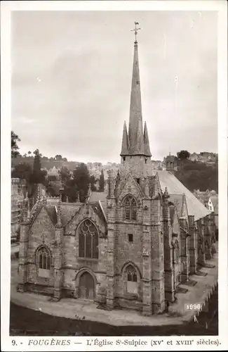 Ak Fougères Ille et Vilaine, L'Eglise St. Sulpice