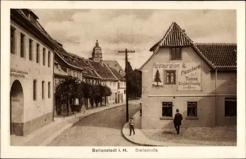 Ak Ballenstedt im Harz, Breitestraße, Restaurant zur Tanne