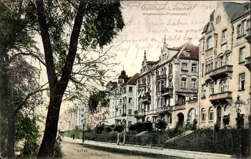 Ak Lindenhof Mannheim in Baden Württemberg, Stephanien Promenade I