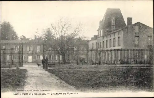 Ak Portets Gironde, Chateau de Portrets