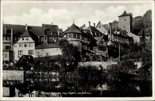 Ak Schwäbisch Hall in Baden Württemberg, Weilerpartie