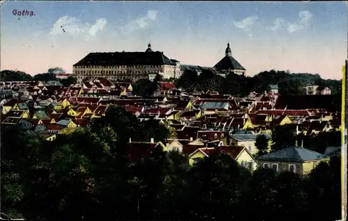 Ak Gotha in Thüringen, Panorama, Schloss Friedenstein