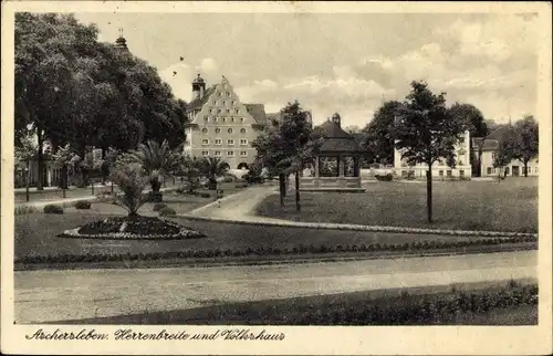 Ak Aschersleben im Salzlandkreis, Herrenbreite, Volkshaus