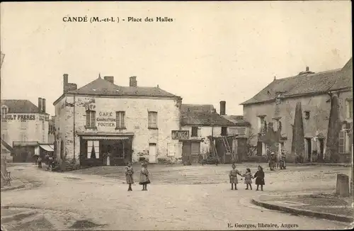 Ak Cande Maine et Loire, Place des Halles