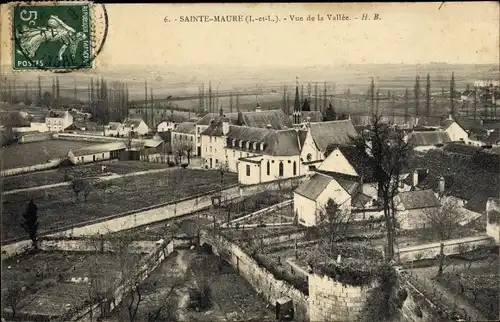 Ak Sainte Maure de Touraine Indre et Loire, Vue de la Vallee