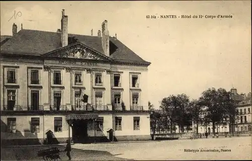 Ak Nantes Loire Atlantique, Hotel du 11 Corps d'Armee