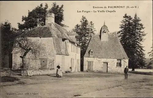 Ak Les Forges Deux-Sèvres, la vieille chapelle