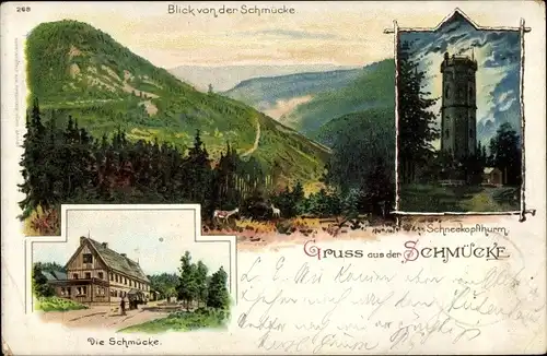 Litho Gehlberg in Thüringen, Schmücke, Schneekopfturm